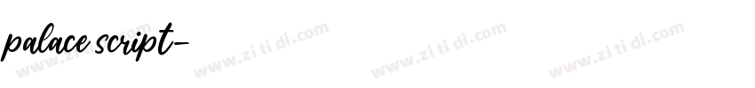 palace script字体转换